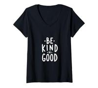 Femme Soyez Gentil, Faites de Bonnes Ondes positives T-Shirt avec Col en V