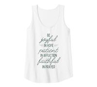 Femme Soyez Joyeux dans l'espérance, Soyez Patients dans Les afflictions, fidèles dans la prière Débardeur