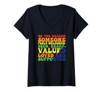 Femme Soyez la raison pour laquelle quelqu'un se sent bien accueilli T-Shirt avec Col en V