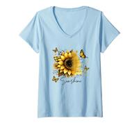 Femme Soyez Le Soleil Quand Vous ne Le Trouvez Pas T-Shirt avec Col en V