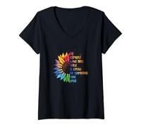 Femme Soyez Prudent Qui Vous détestez qu'il Pourrait être Quelqu'un Que Vous Aimez LGBT T-Shirt avec Col en V