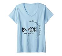 Femme Soyez Toujours et Connaissez Les Hommes et Les Femmes chrétiens reconnaissants T-Shirt avec Col en V