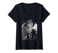 Femme Spaceman Babylon Zoo Frontman Jas Mann par Andy Willsher T-Shirt avec Col en V