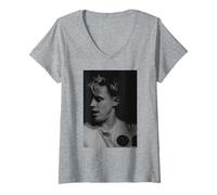 Femme Spear of Destiny Live Kirk Brandon par Andy Willsher T-Shirt avec Col en V