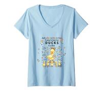 Femme Special Needs Mom Autism Caregivers Cute Mama Duck T-Shirt avec Col en V