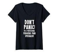 Femme Spécialiste de la douleur pédiatrique T-Shirt avec Col en V