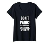 Femme Spécialiste de l'exploration de données T-Shirt avec Col en V