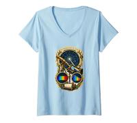 Femme SPECTROPHOTOMETRY Study Spectre Stellaire Astronomie T-Shirt avec Col en V