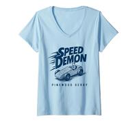 Femme Speed Demon! Funny Pinewood Derby Retro Cub Scouts T-Shirt avec Col en V