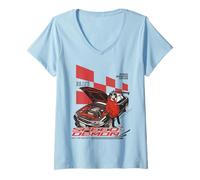 Femme Speed Demon JDM Racing Anime Car Amateur T-Shirt avec Col en V