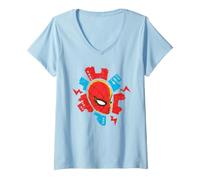 Femme Spider-Man Brand New Day Spidey Sense Mask T-Shirt avec Col en V