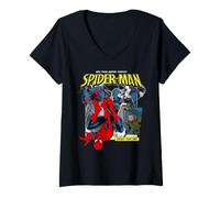 Femme Spider-Man Day Comic Strip T-Shirt avec Col en V