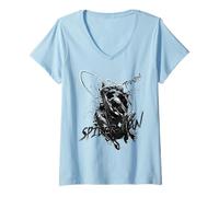 Femme Spider-Man Thwip Sketch T-Shirt avec Col en V