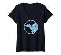 Femme Spinosaure, Dinosaure, Dinosaure T-Shirt avec Col en V