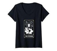 Femme Spiritual Dad Coffee Dad The Tired Father T-Shirt avec Col en V