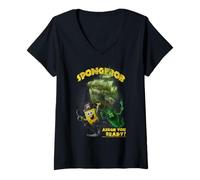Femme Spongebob Movie (2025) Poster T-Shirt avec Col en V