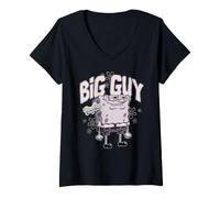 Femme Spongebob Squarepants Big Guy Proud T-Shirt avec Col en V