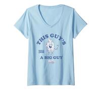 Femme Spongebob Squarepants Big Guy Retro T-Shirt avec Col en V