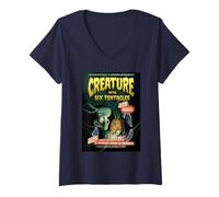 Femme Spongebob Squarepants Creature Six Tentacles T-Shirt avec Col en V
