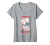 Femme Spongebob Squarepants Krusty Krab Pizza for You and Me! T-Shirt avec Col en V