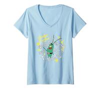Femme Spongebob Squarepants Mr. Plankton Goodbye Everyone T-Shirt avec Col en V