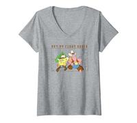 Femme Spongebob Squarepants Not My First Rodeo T-Shirt avec Col en V