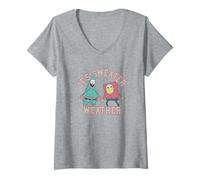 Femme Spongebob Squarepants Patrick Sweater Weather T-Shirt avec Col en V