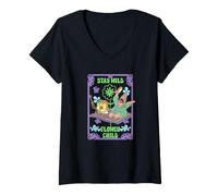 Femme Spongebob Squarepants Stay Wild Flower Child Hippie T-Shirt avec Col en V