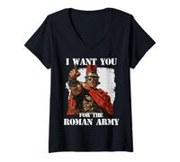 Femme SPQR Guerrier Légionnaire Rome Centurion - Césars T-Shirt avec Col en V