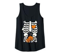 Femme Squelette Bébé Jumeaux Halloween Grossesse Annonce Maman Débardeur