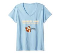 Femme Squirrel Game Don't Look at The Squirrel Funny T-Shirt avec Col en V