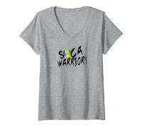 Femme St Vincent and Grenadines Soca Warrior Carnival T-Shirt avec Col en V