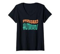Femme Standard Humain T-Shirt avec Col en V