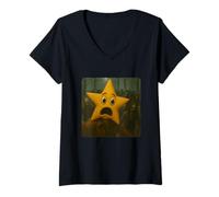 Femme Star Selfie Zombies Apocalypse Humour Funny Halloween T-Shirt avec Col en V
