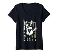Femme Star Trek Spock Live Long and Prosper Hand T-Shirt avec Col en V