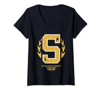 Femme Star Trek Starfleet Academy S Patch T-Shirt avec Col en V