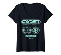 Femme Star Trek: The Next Generation Cadet Starfleet Academy T-Shirt avec Col en V