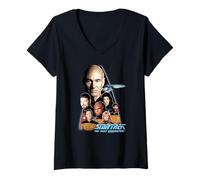 Femme Star Trek The Next Generation T-Shirt avec Col en V
