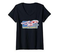 Femme Star Trek: The Original Series NCC-1701 Warp Speed Retro T-Shirt avec Col en V