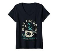 Femme Star Trek: Voyager Captain Janeway's Beat The Borg Cup T-Shirt avec Col en V