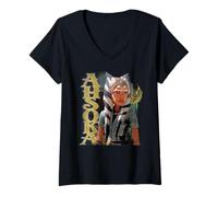 Femme Star Wars Ahsoka Tano The Clone Wars Gone with a Trace T-Shirt avec Col en V