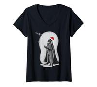 Femme Star Wars Christmas Santa Darth Vader Toy TIE Funny Holiday T-Shirt avec Col en V