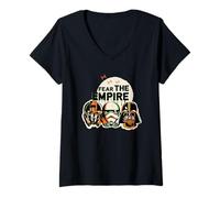 Femme Star Wars Empire Halloween T-Shirt avec Col en V