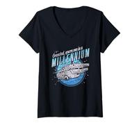 Femme Star Wars Grandad One In A Millennium Vintage T-Shirt avec Col en V