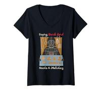 Femme Star Wars Holiday Darth Vader Funny Gingerbread Christmas T-Shirt avec Col en V
