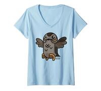 Femme Star Wars Last Jedi Lone PORG Cute Flapping T-Shirt avec Col en V