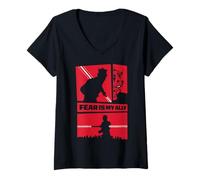 Femme Star Wars Maul Shadow Lord Fear is My Ally Maul Comic Panels T-Shirt avec Col en V