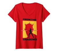 Femme Star Wars Maul Shadow Lord from The Shadows Two Silhouettes T-Shirt avec Col en V