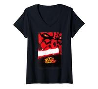 Femme Star Wars Maul - Shadow Lord Official Pre-Release Poster Art T-Shirt avec Col en V