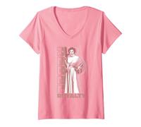Femme Star Wars Princess Leia Rebel Royalty T-Shirt avec Col en V